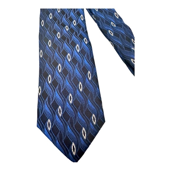Concepts by Claiborne Blue & Black Men’s Silk Tie - Picture 2 of 4
